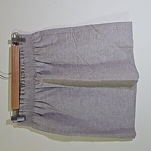 J Crew Linen Blend Elastic Waist Pull On Sparkle Gold Mini Skirt Size 0